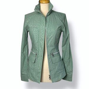 NWT Anatomie Kenya Embossed Jacket Cheetah Sage UPF 50+ Sage Green Pockets SzXS